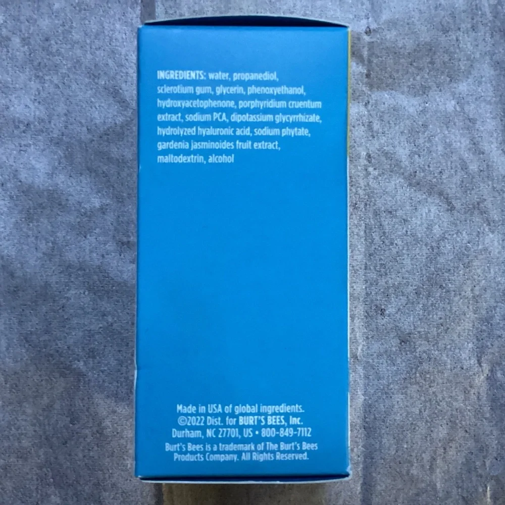 Burt’s Bees Hydrating Concentrated Serum Net wt 0.5 oz/14.1 g NEW